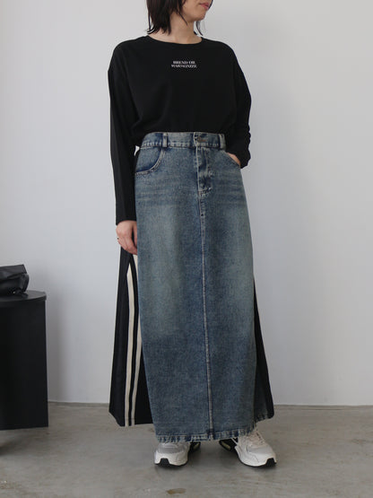 eru　スポーティラインデニムスカート