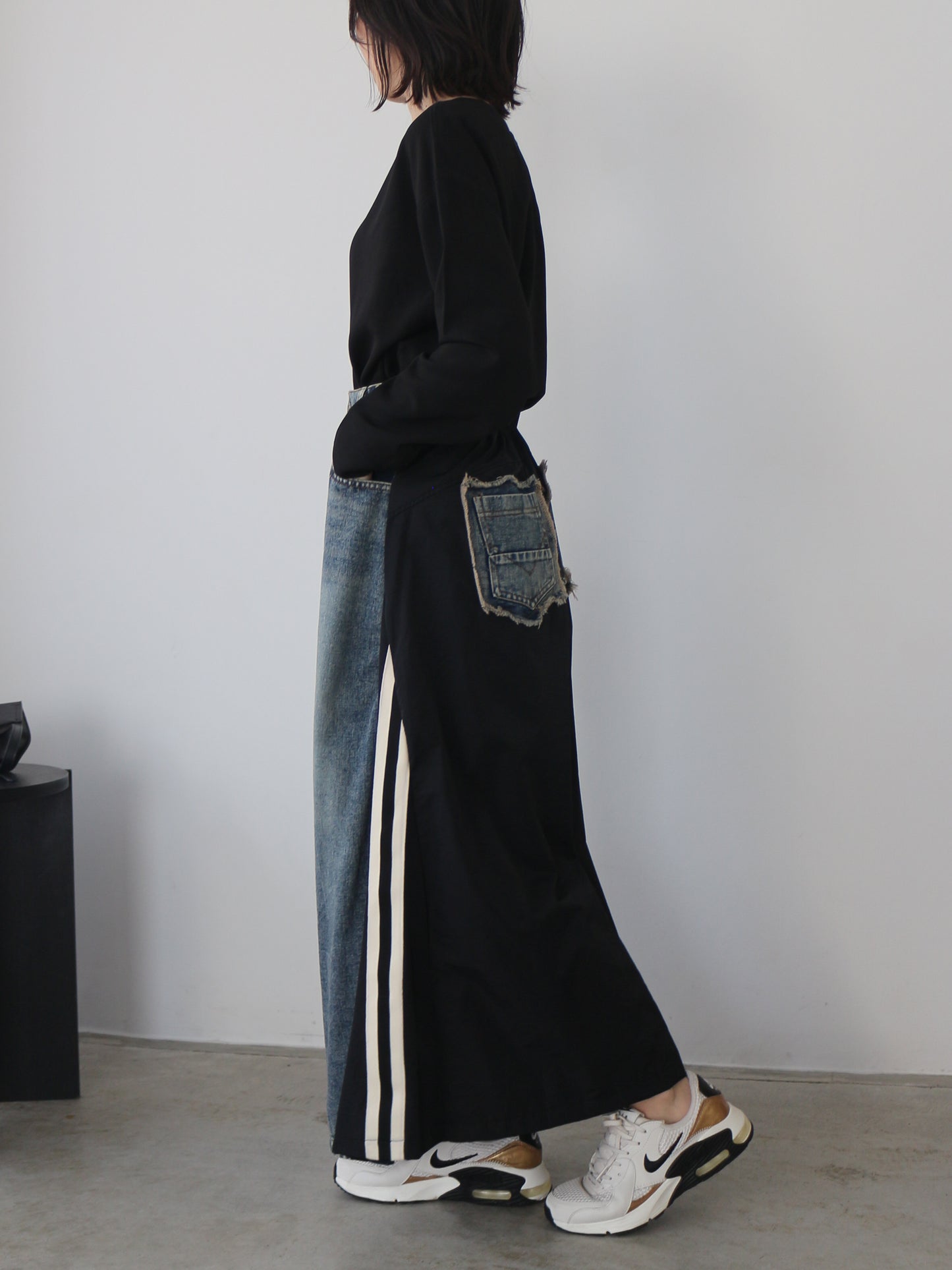 eru　スポーティラインデニムスカート