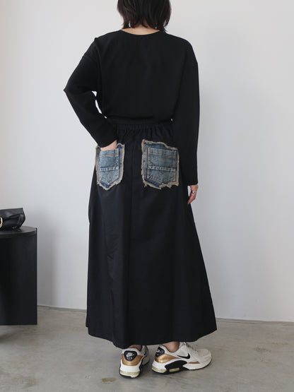 eru　スポーティラインデニムスカート