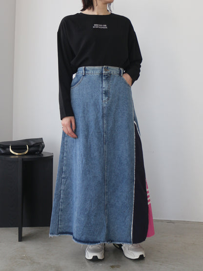 eru　スポーティラインデニムスカート