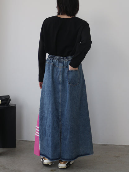 eru　スポーティラインデニムスカート