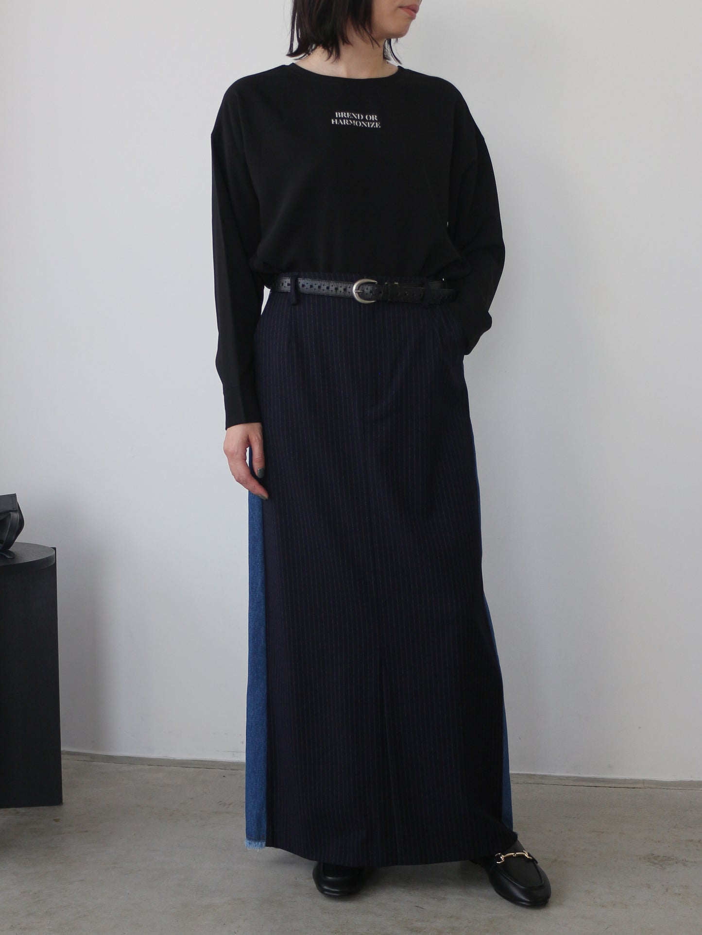 eru　ドッキングデニムスカート