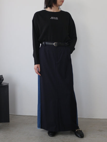 eru　ドッキングデニムスカート