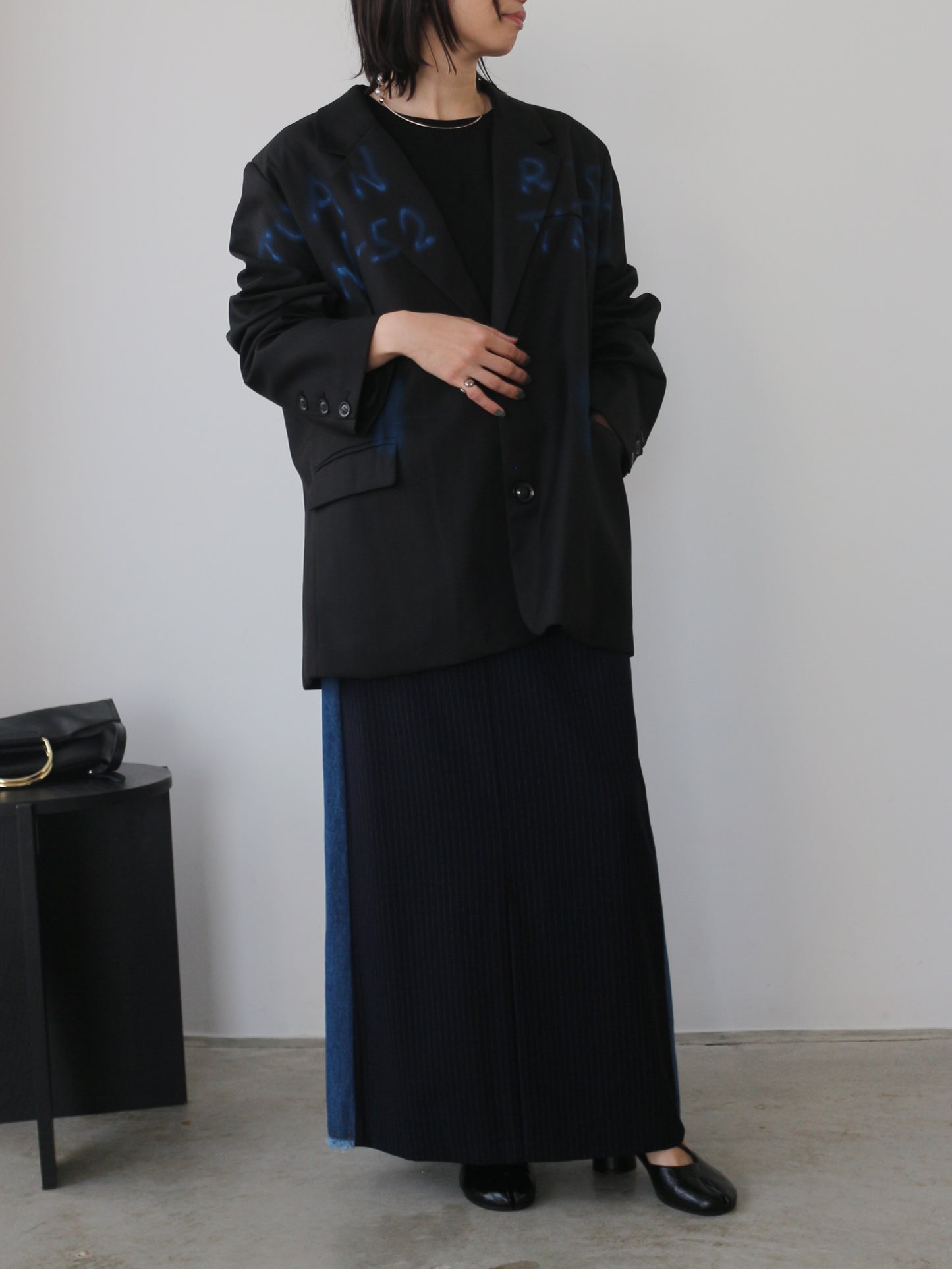 eru　ドッキングデニムスカート