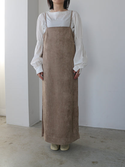 スエードキャミワンピース