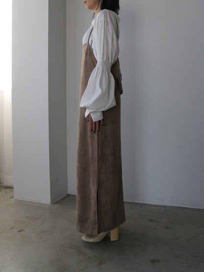 スエードキャミワンピース