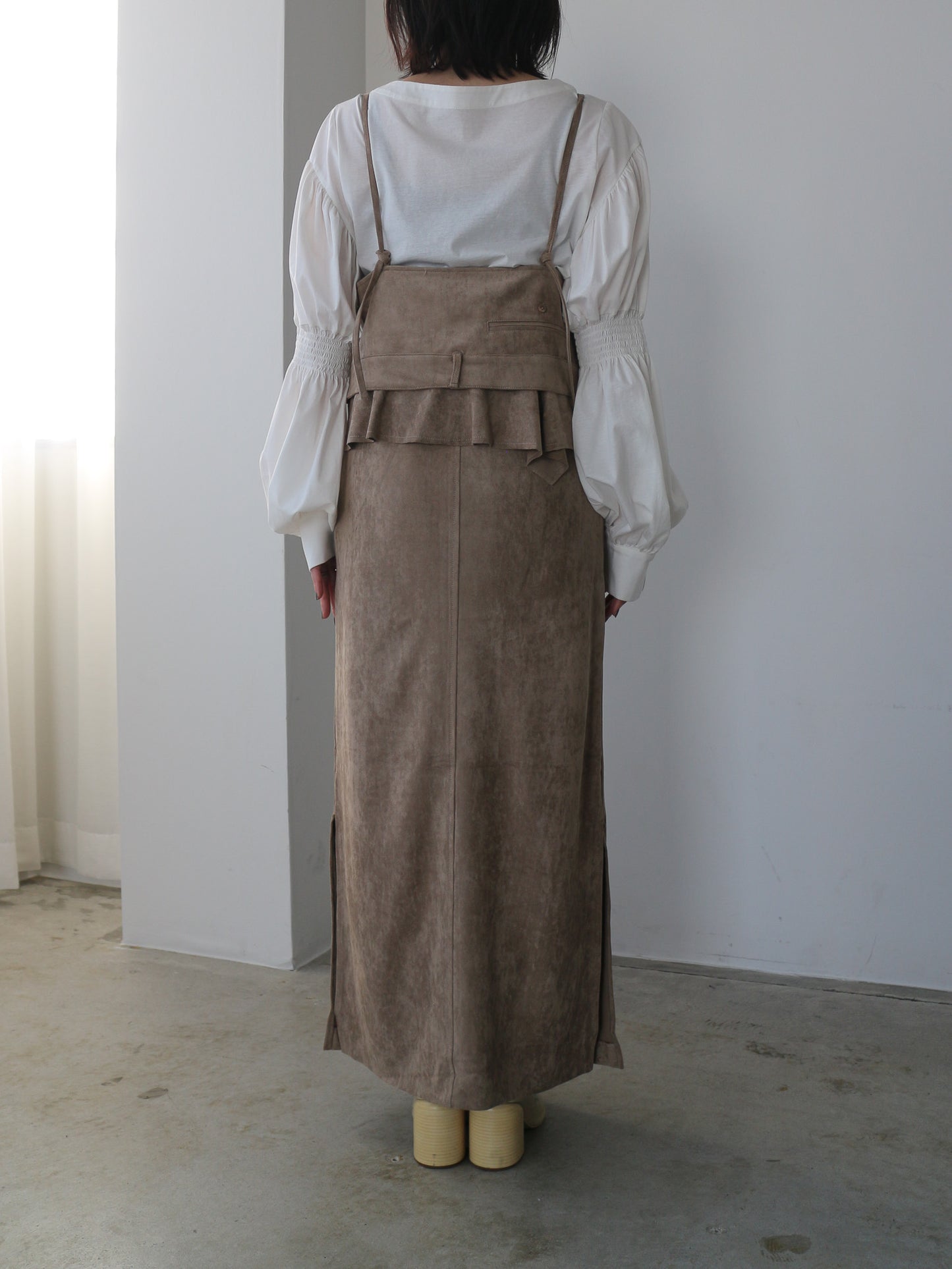 スエードキャミワンピース