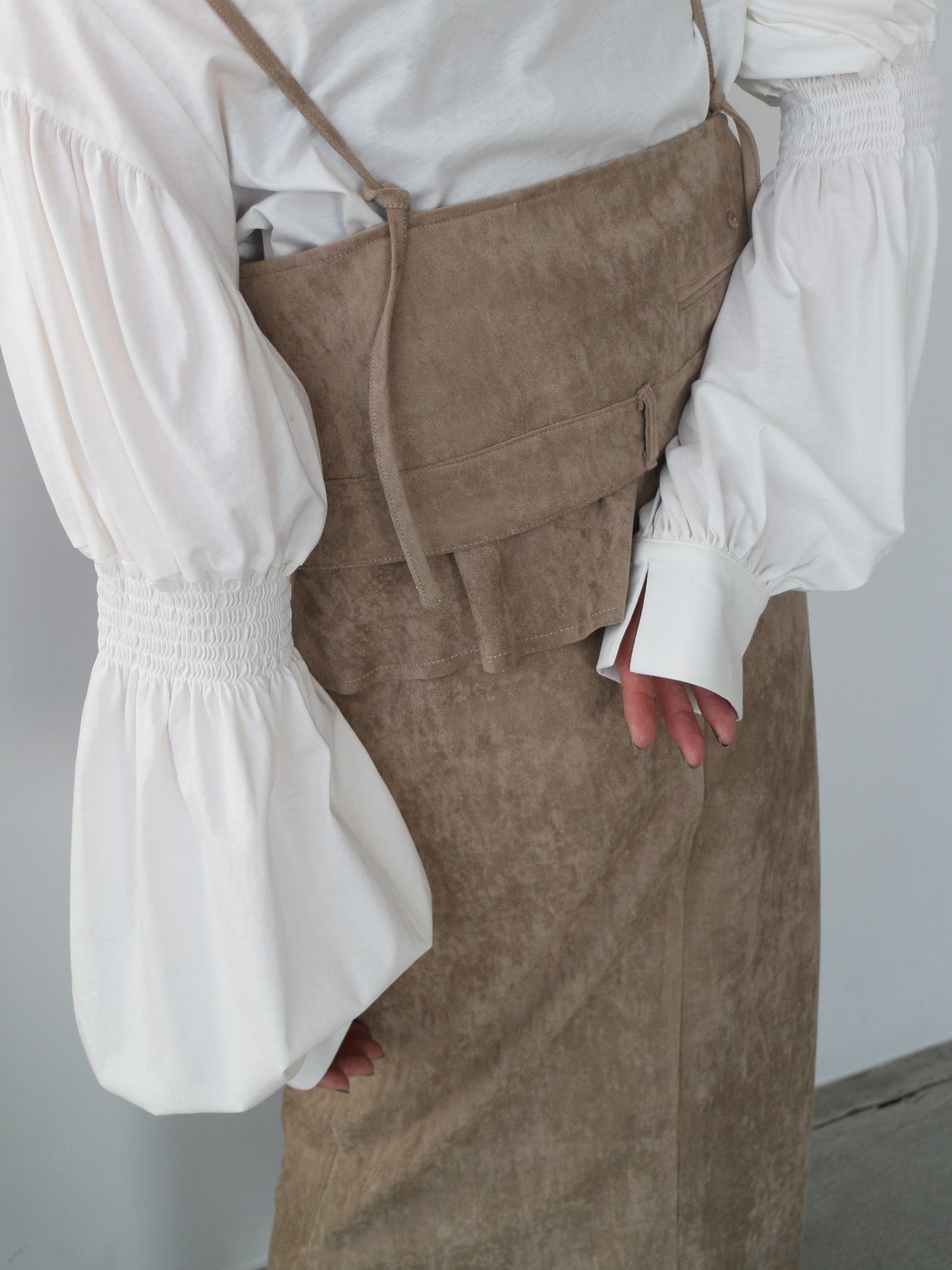 Pqran　【マルチWAY】2WAYギャザースリーブT