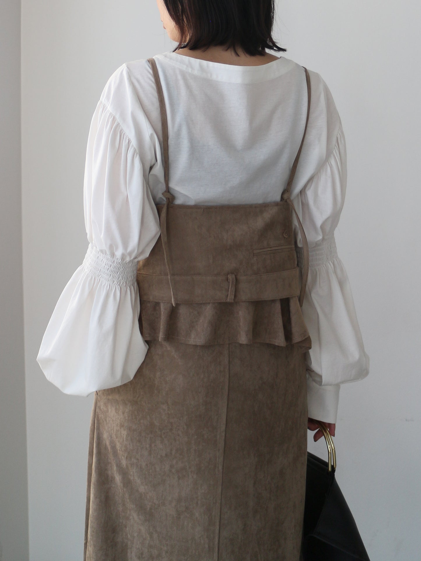 スエードキャミワンピース