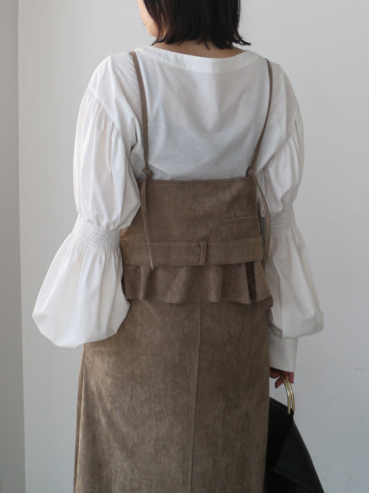 スエードキャミワンピース