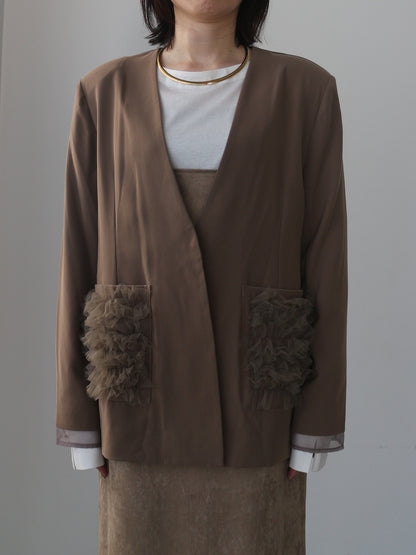 ポケットフリルジャケット