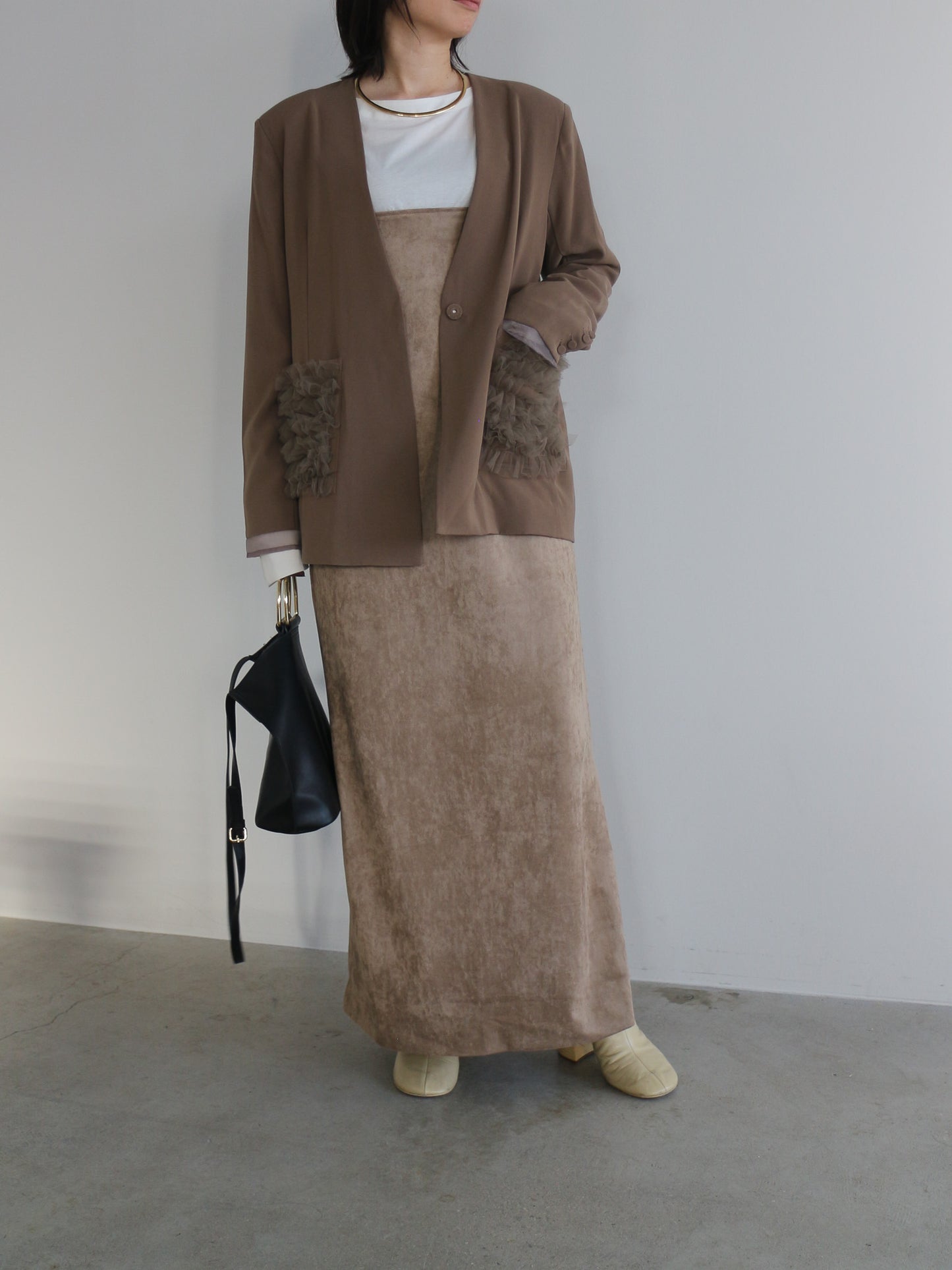 ポケットフリルジャケット