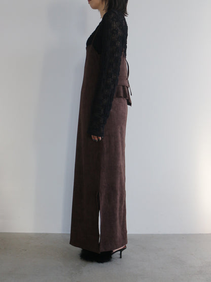 スエードキャミワンピース