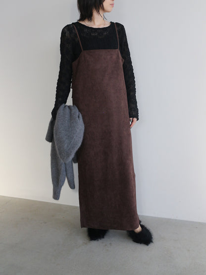 スエードキャミワンピース