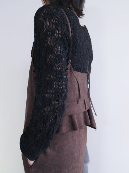 スエードキャミワンピース