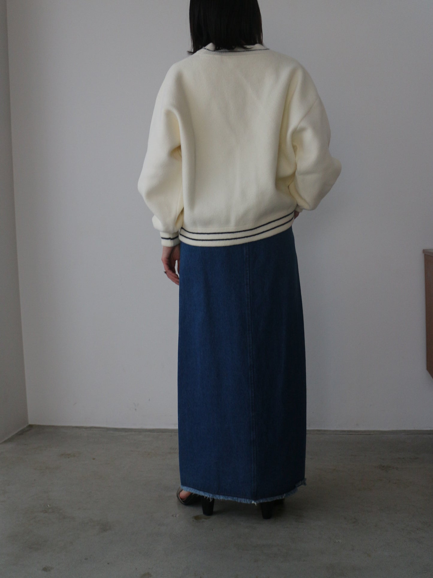 eru　デニムBIGポケットカーディガン