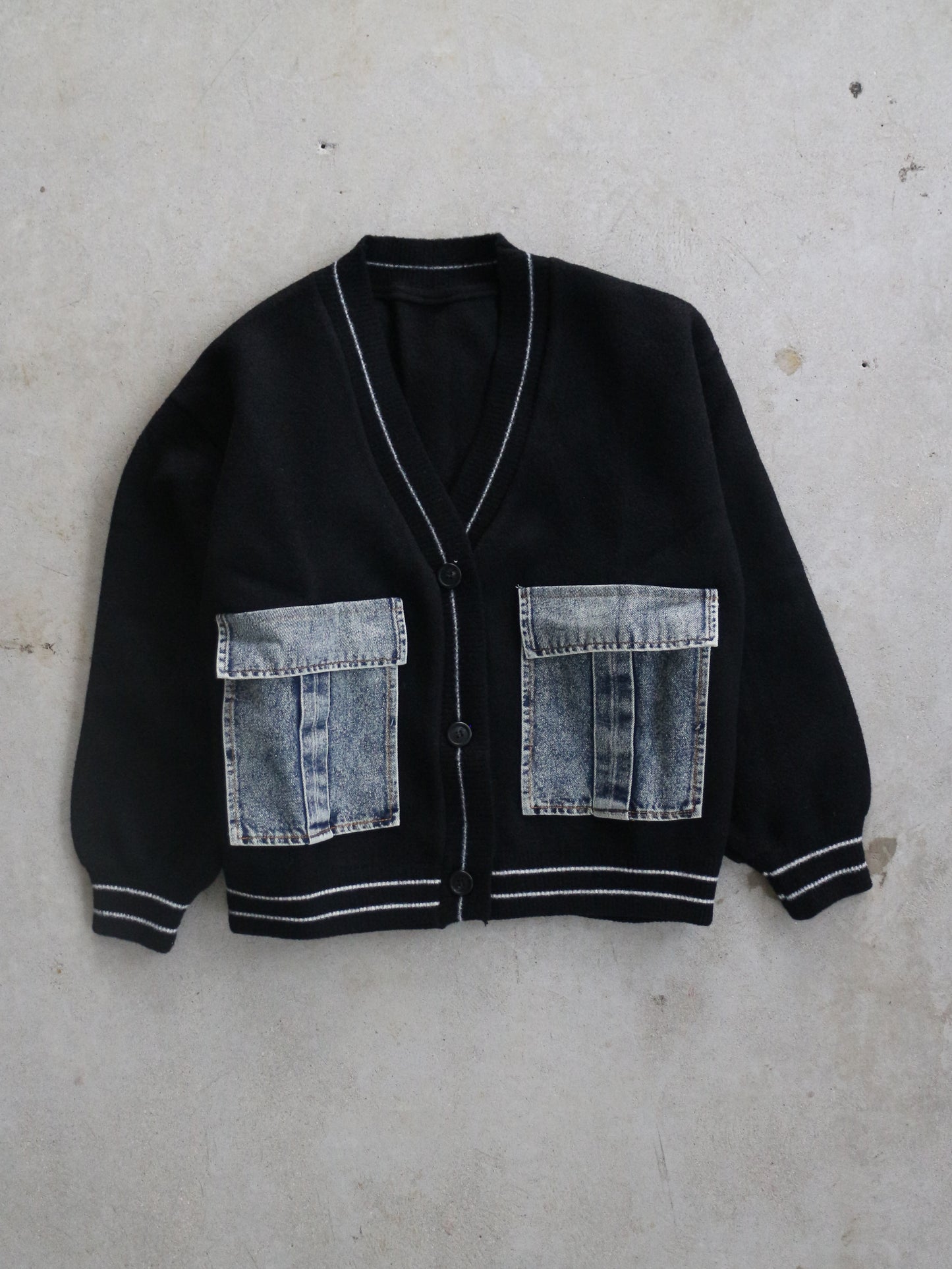 eru　デニムBIGポケットカーディガン