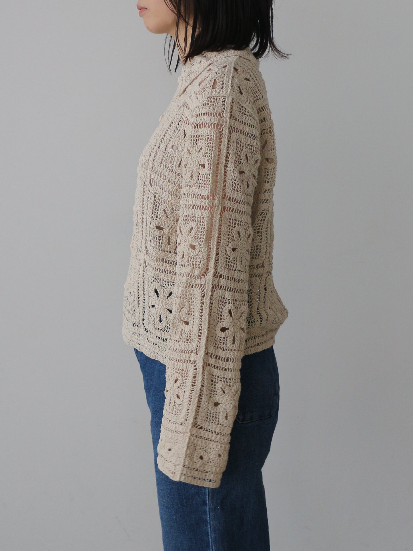 eru  レース編みカーディガン