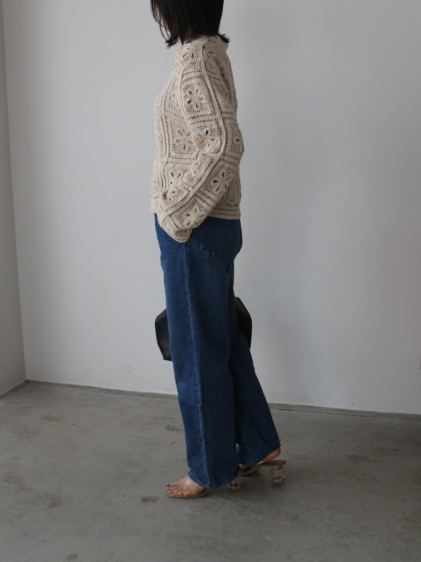 eru  レース編みカーディガン