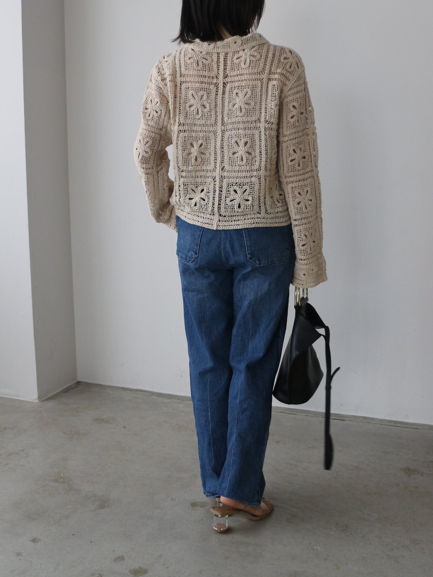 eru  レース編みカーディガン