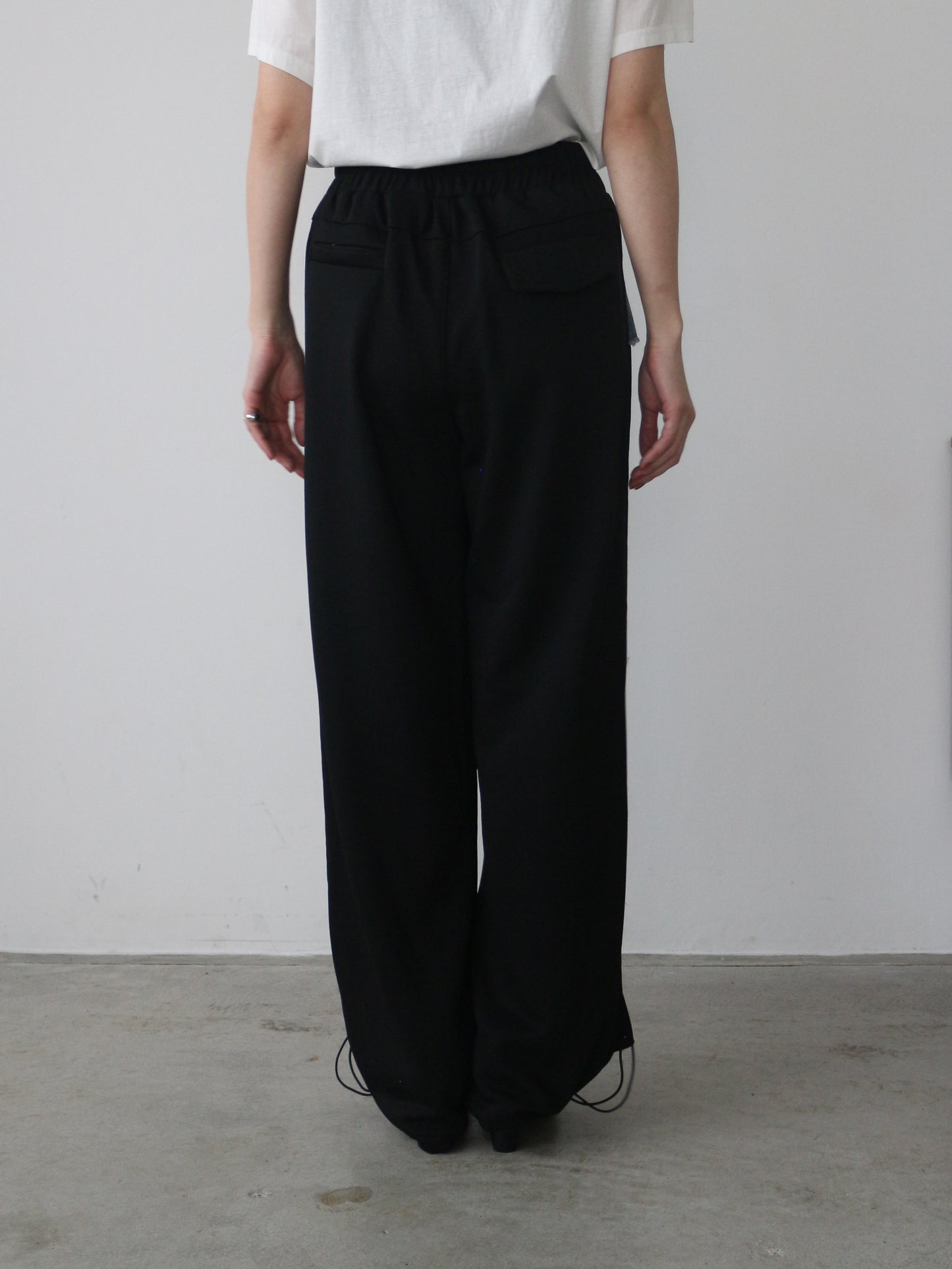 eru　ウエストデニム切り替え裏毛パンツ