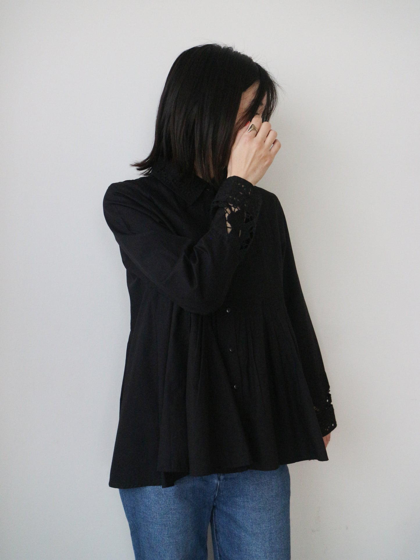 Pqran　【オリジナル図案】カットワーク刺繍ブラウス