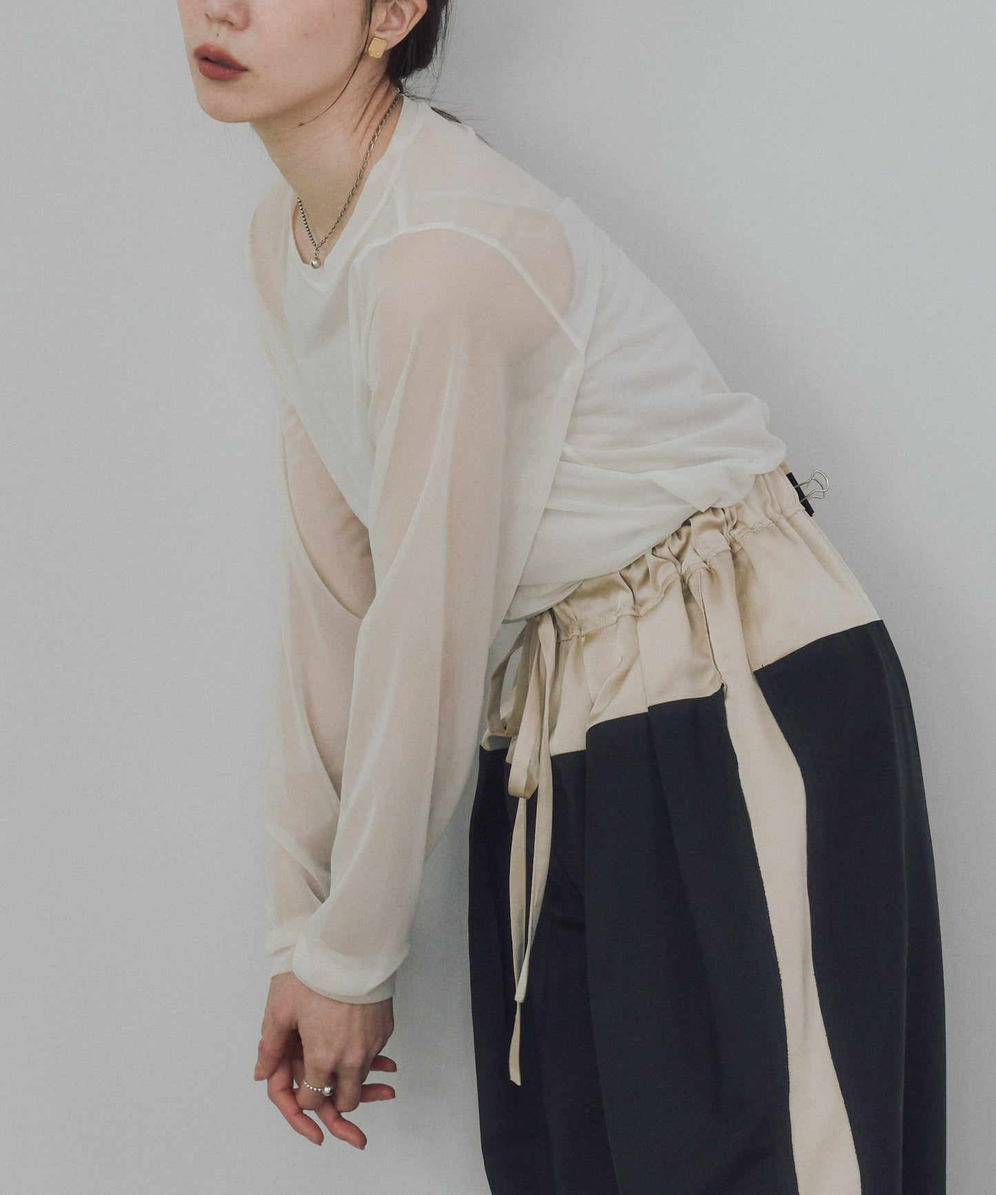 Pqran　シアーTシャツ