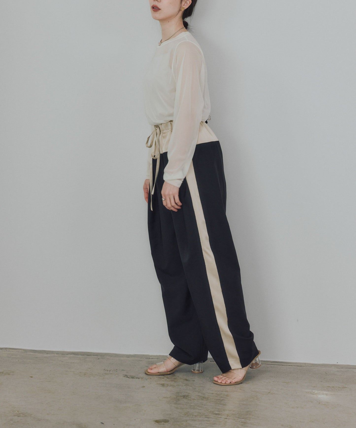 Pqran　シアーTシャツ