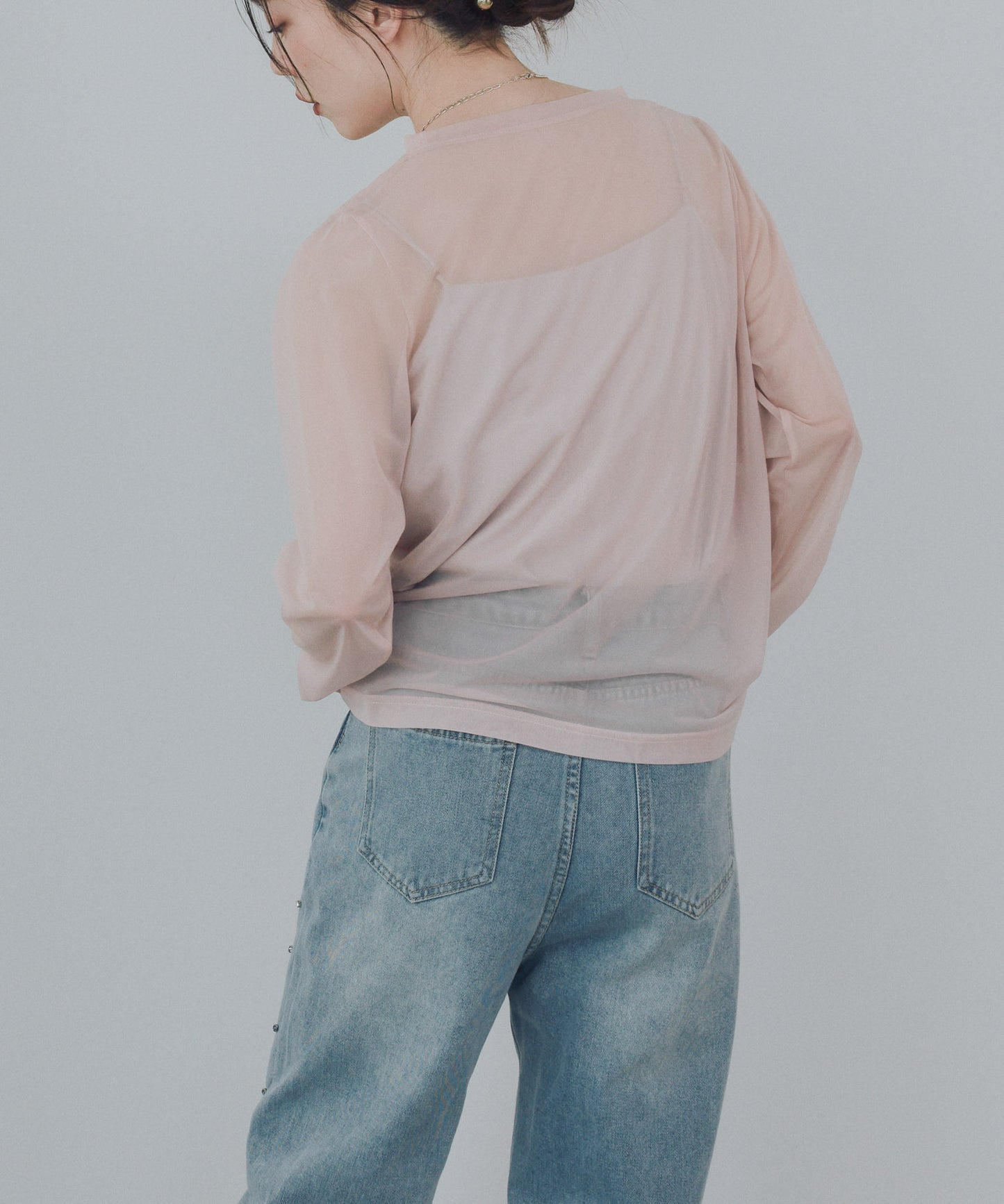 Pqran　シアーTシャツ