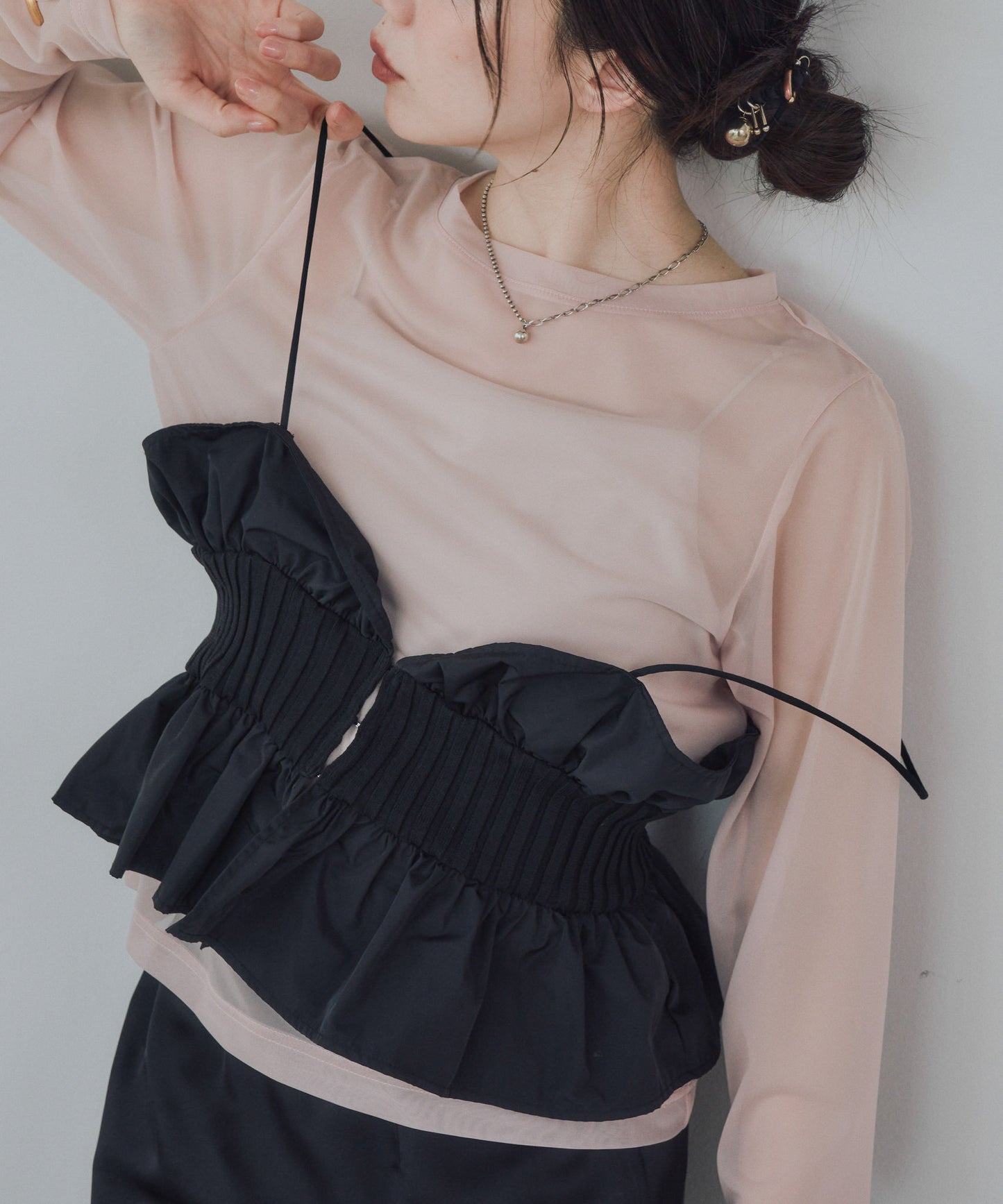 Pqran　シアーTシャツ