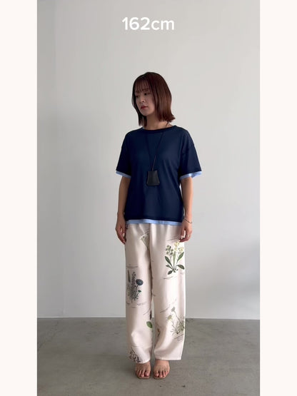 ヴィンテージフラワープリントパンツ