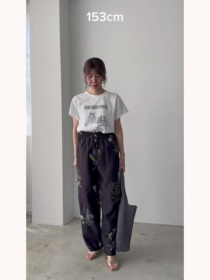 ヴィンテージフラワープリントパンツ