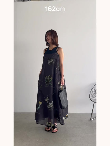 ヴィンテージフラワープリントワンピース